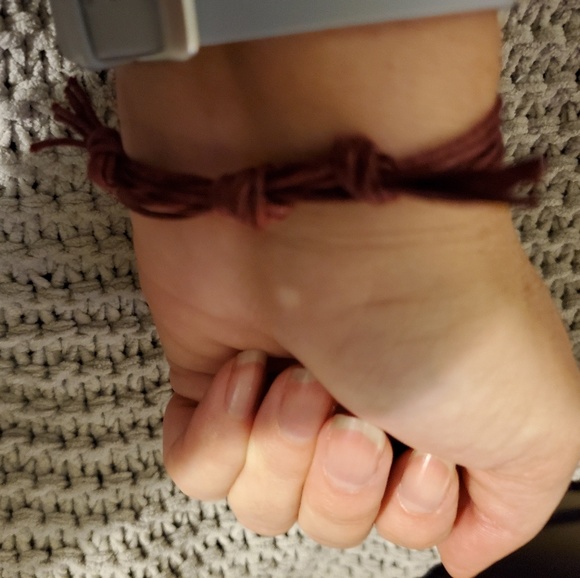 Adjustable Cord and Silver Bracelet - Picture 3 of 4